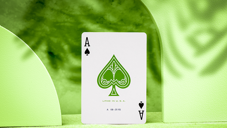 Jerry's Nugget Monotone Metallic Green Playing Cards USPCC