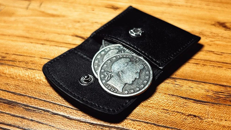 The Cowhide Coin Wallet by Bacon Magic - Black