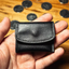 The Cowhide Coin Wallet by Bacon Magic - Black