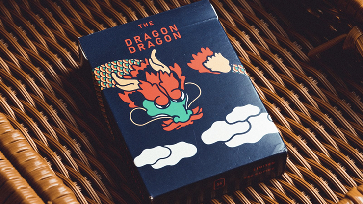 The Dragon Blue Gilded Playing Cards