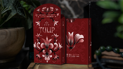 Grand Tulip Limited Edition Red Gilded Playing Cards by DCHC