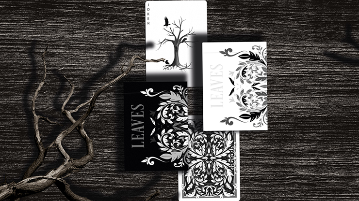 Leaves Black Playing Cards by DCHC