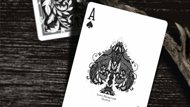 Leaves Black Playing Cards by DCHC