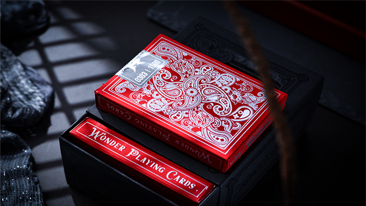 Scarlet Wonder Signature Cold Foil Playing Cards with Numbered Seal