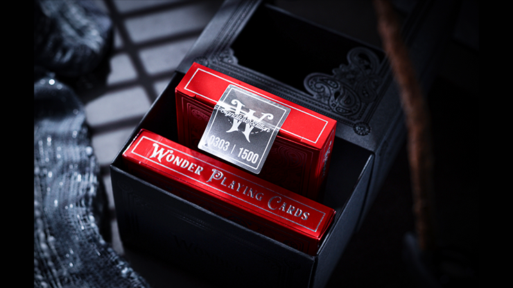 Scarlet Wonder Signature Cold Foil Playing Cards with Numbered Seal