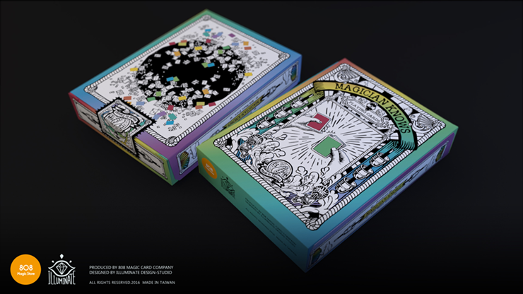 Magician Knows V1 Black and White Playing Cards by 808 Magic and Alan Wong