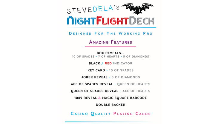 Pro Edition Night Flight Playing Cards - Perfect for Mentalists