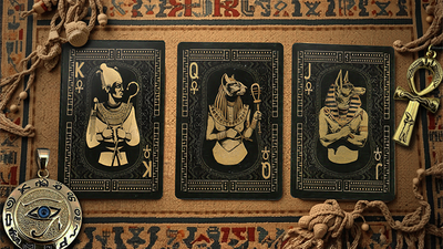 Egypt Mythology Black Edition Playing Cards - Green