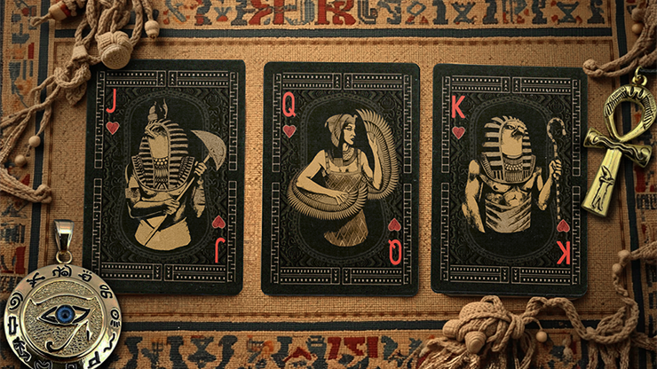 Egypt Mythology Black Edition Playing Cards - Dark Gray