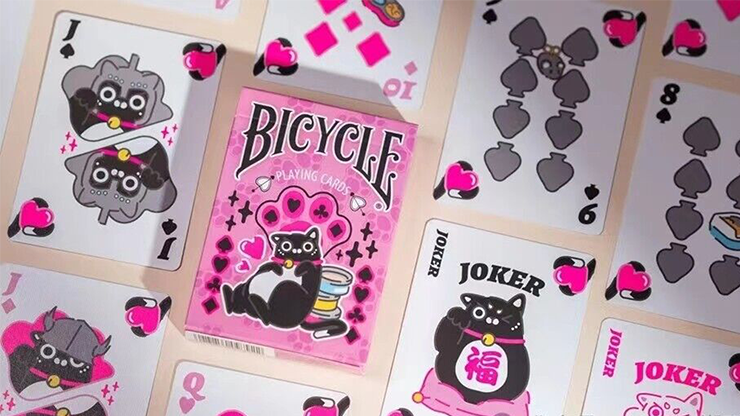 Bicycle Cat (Pink) Playing Cards by USPCC