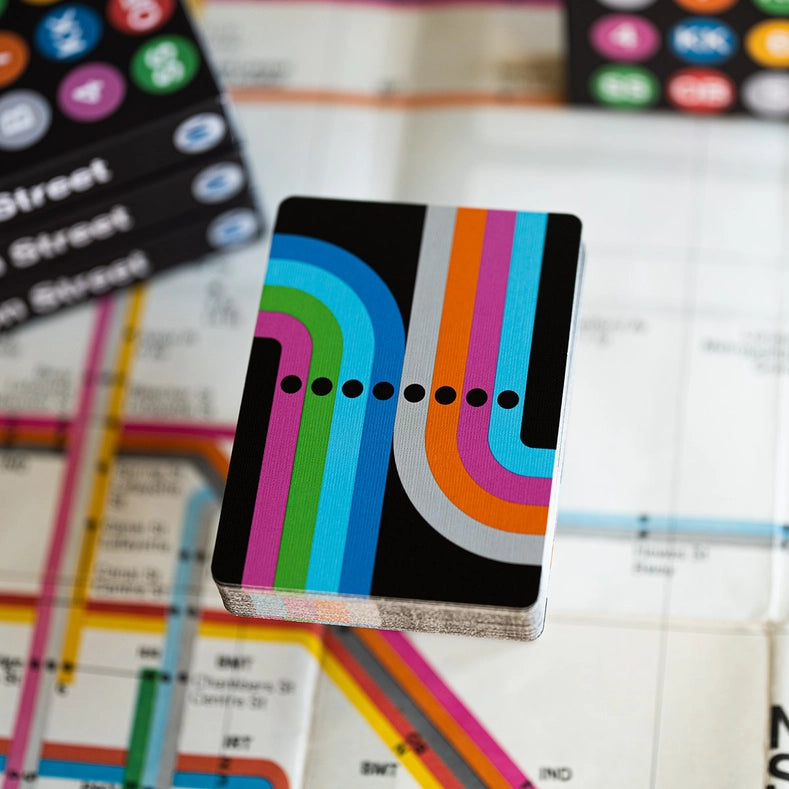 BLACK EDITION FULTON STREET MTA PLAYING CARDS (1972 VIGNELLI MAP)