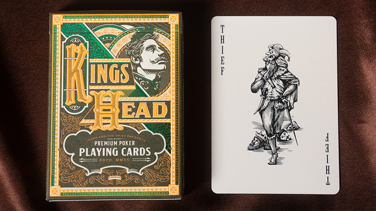 Kings Head Playing Cards - Green & Yellow