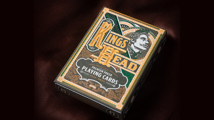 Kings Head Playing Cards - Green & Yellow