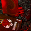 Draconian Crimson Playing Cards by Midnight Cards with Ultra Red Card Edges