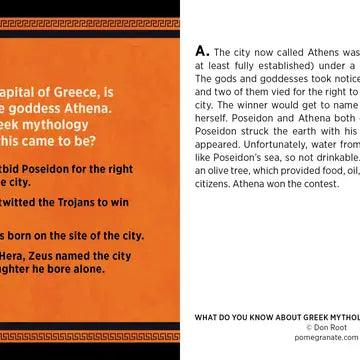 What Do You Know About Greek Mythology? Knowledge Cards