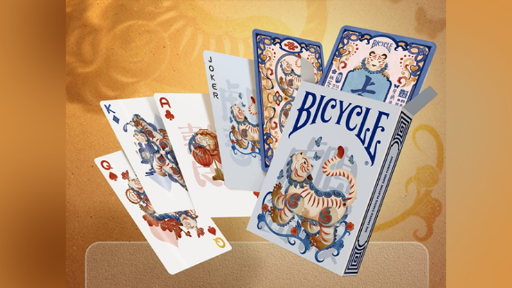 Bicycle Mascot Playing Cards - Tiger Sniffs the Rose