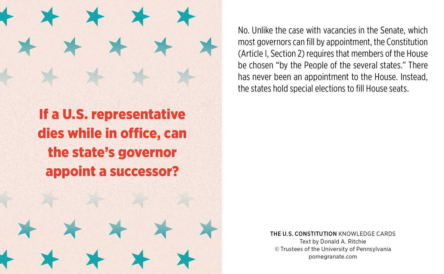 The U.S. Constitution Quiz Deck Knowledge Cards