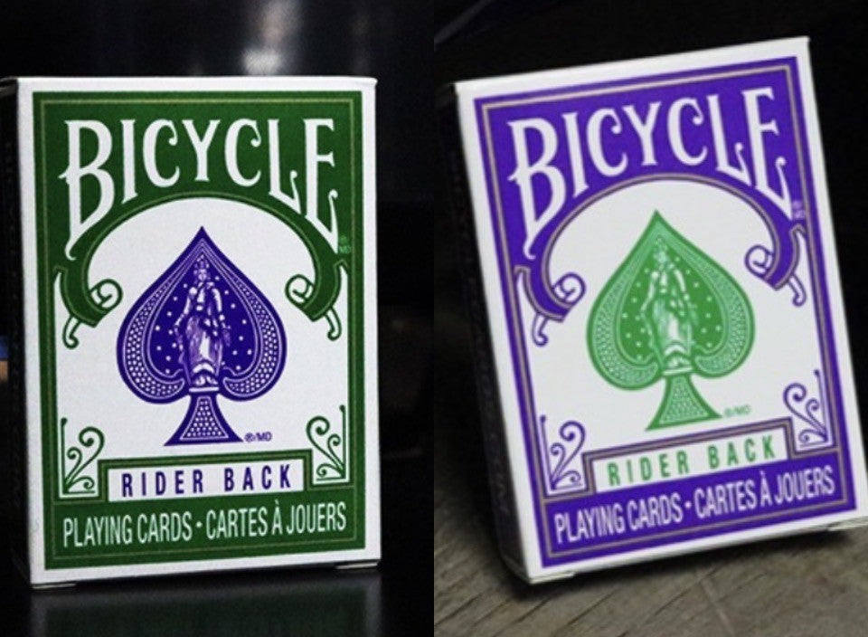 Mini Bicycle Cards Purple & Green - 2 Set Deck