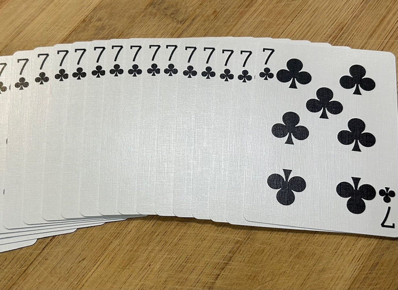 Red One-Way Forcing Deck - 7 of Clubs