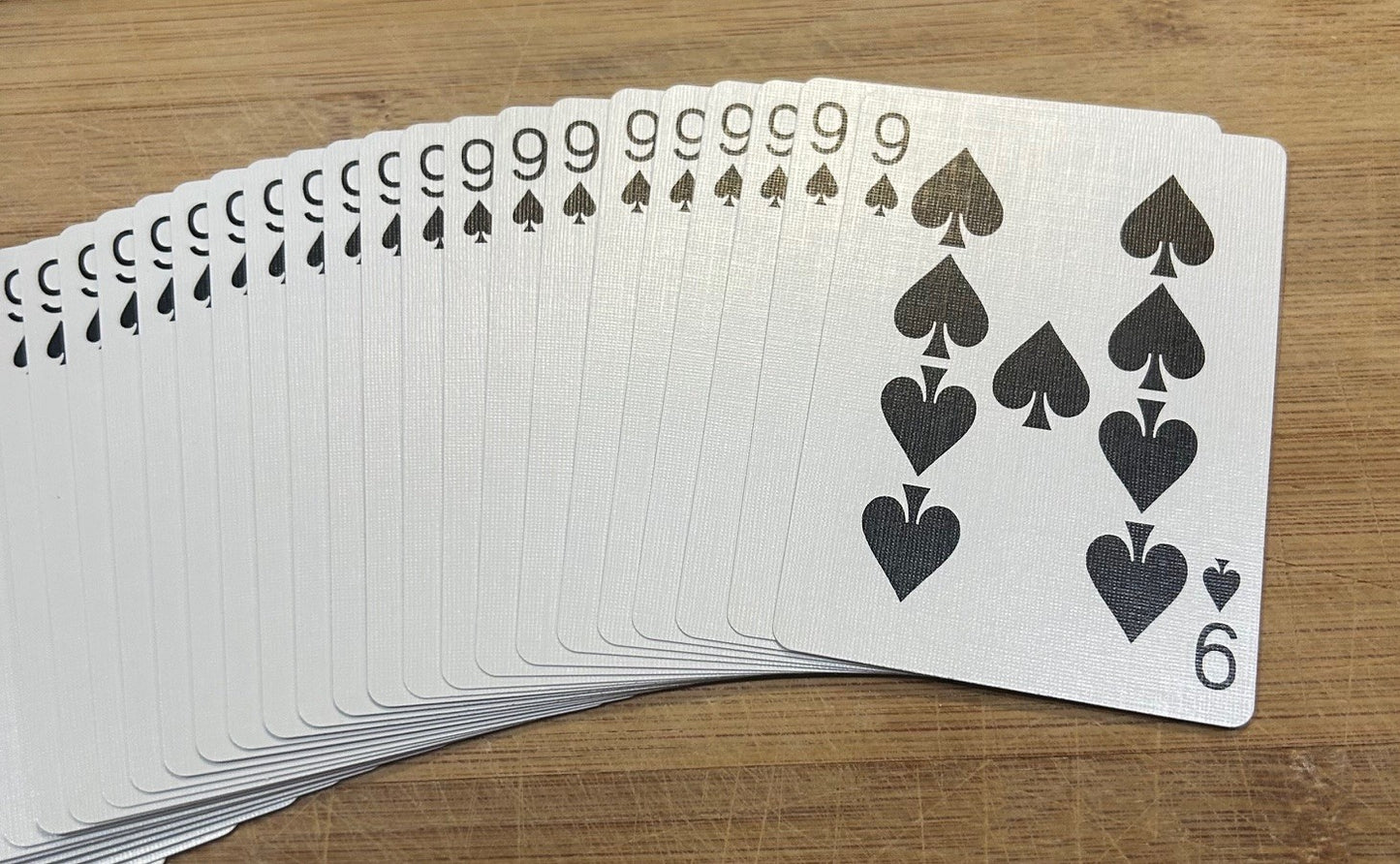 Blue One-Way Forcing Deck - 9 of Spades
