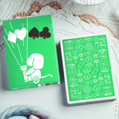 Diary of Kitten and Puppy - Puppy Green Edition Playing Cards
