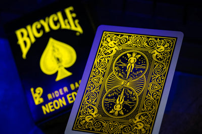 Bicycle Neon Yellow-Starburst Playing Cards Uv-Glow Deck
