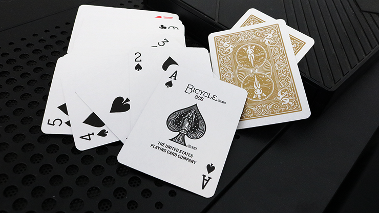 Mini Bicycle Cards - Gold