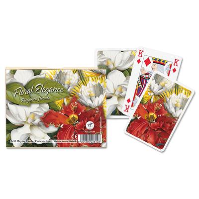 Floral Elegance 2 Deck Set Bridge Size Playing Cards by Piatnik