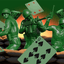 Army Men Playing Cards
