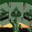 Army Men Playing Cards