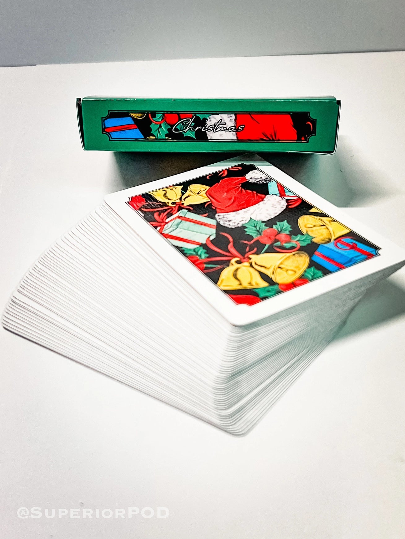 Green Christmas Playing Cards