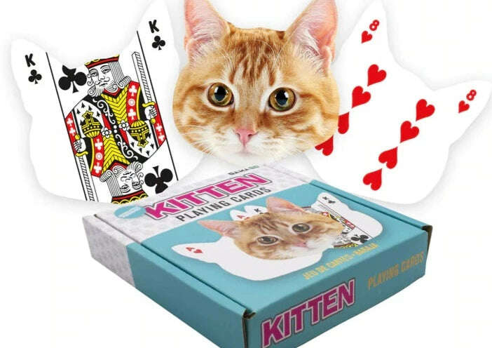PlayingCardDecks.com-Kitten Shaped Playing Cards GAMAGO