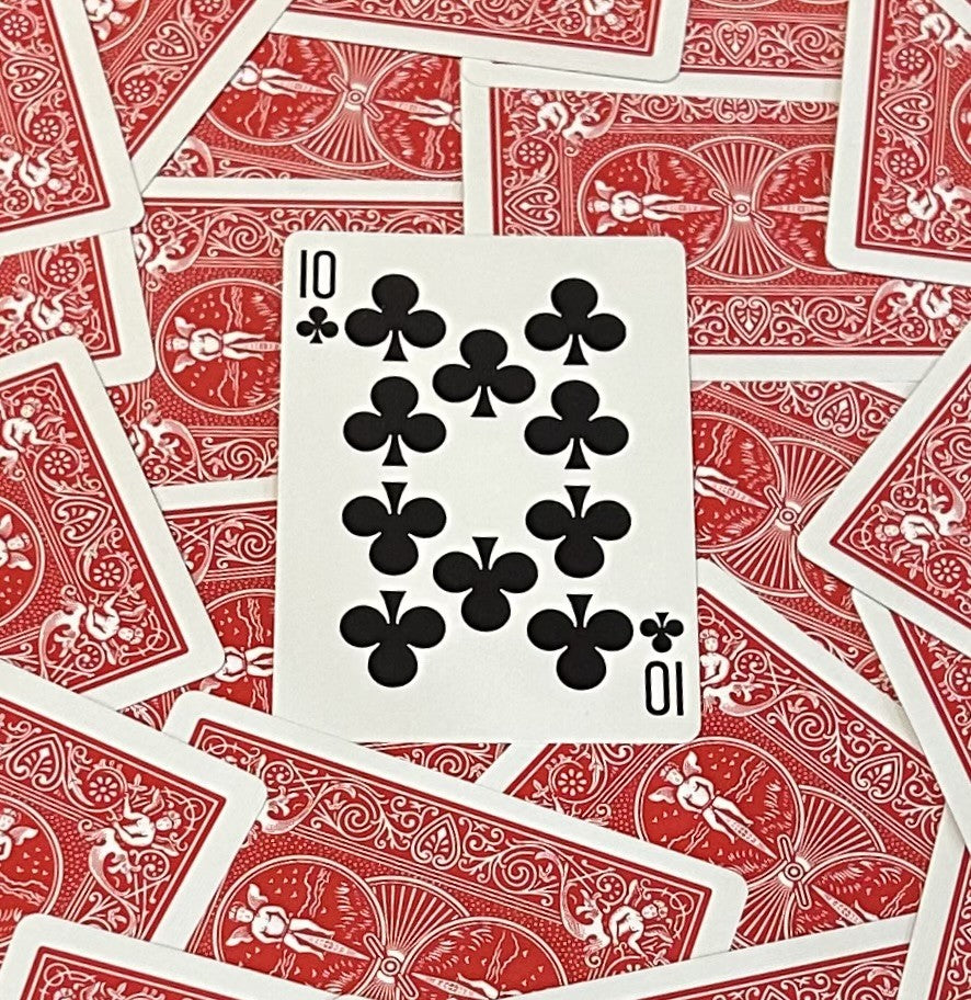Red One-Way Forcing Deck - 10 of Clubs