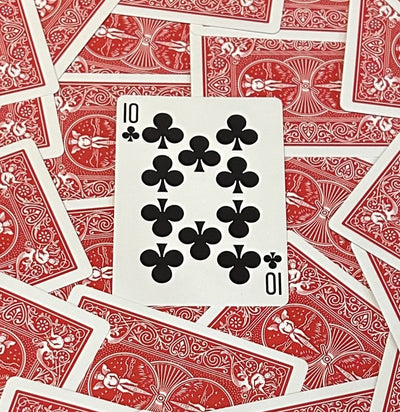 Red One-Way Forcing Deck - 10 of Clubs