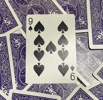 Purple One-Way Forcing Deck - 9 of Spades