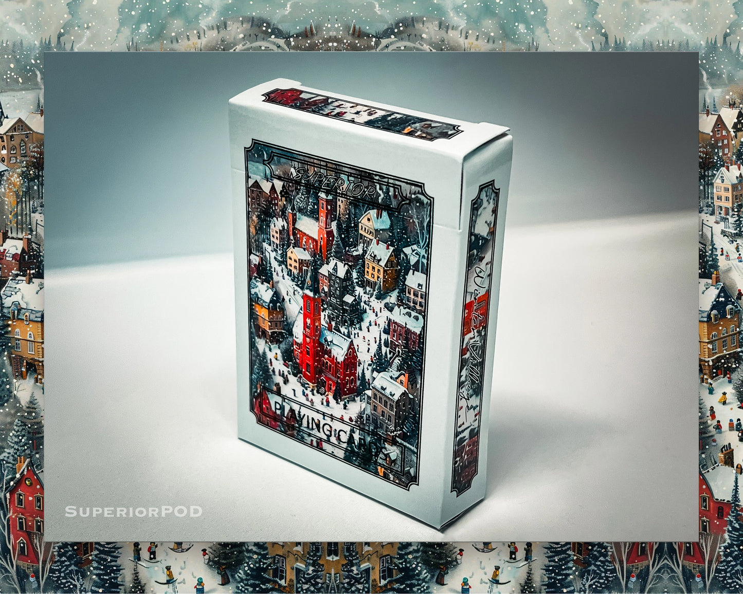 Winter Village Playing Cards