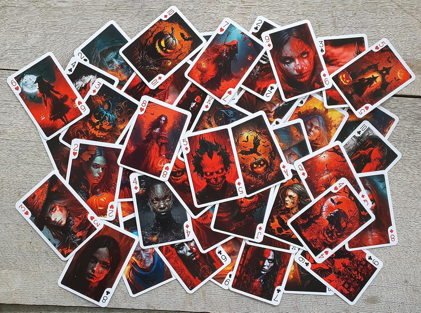 Gothic Halloween Playing Cards by FlonzGift