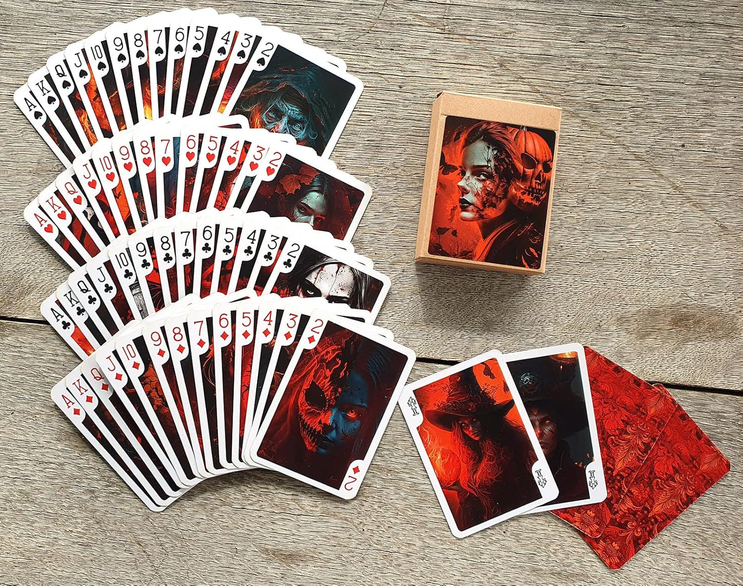 Gothic Halloween Playing Cards by FlonzGift