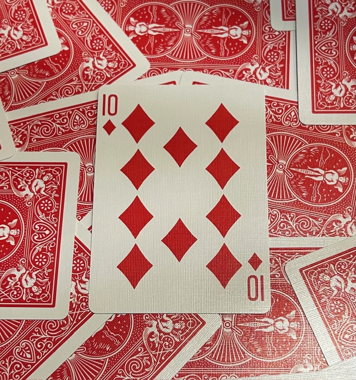 Red One-Way Forcing Deck - 10 of Diamonds