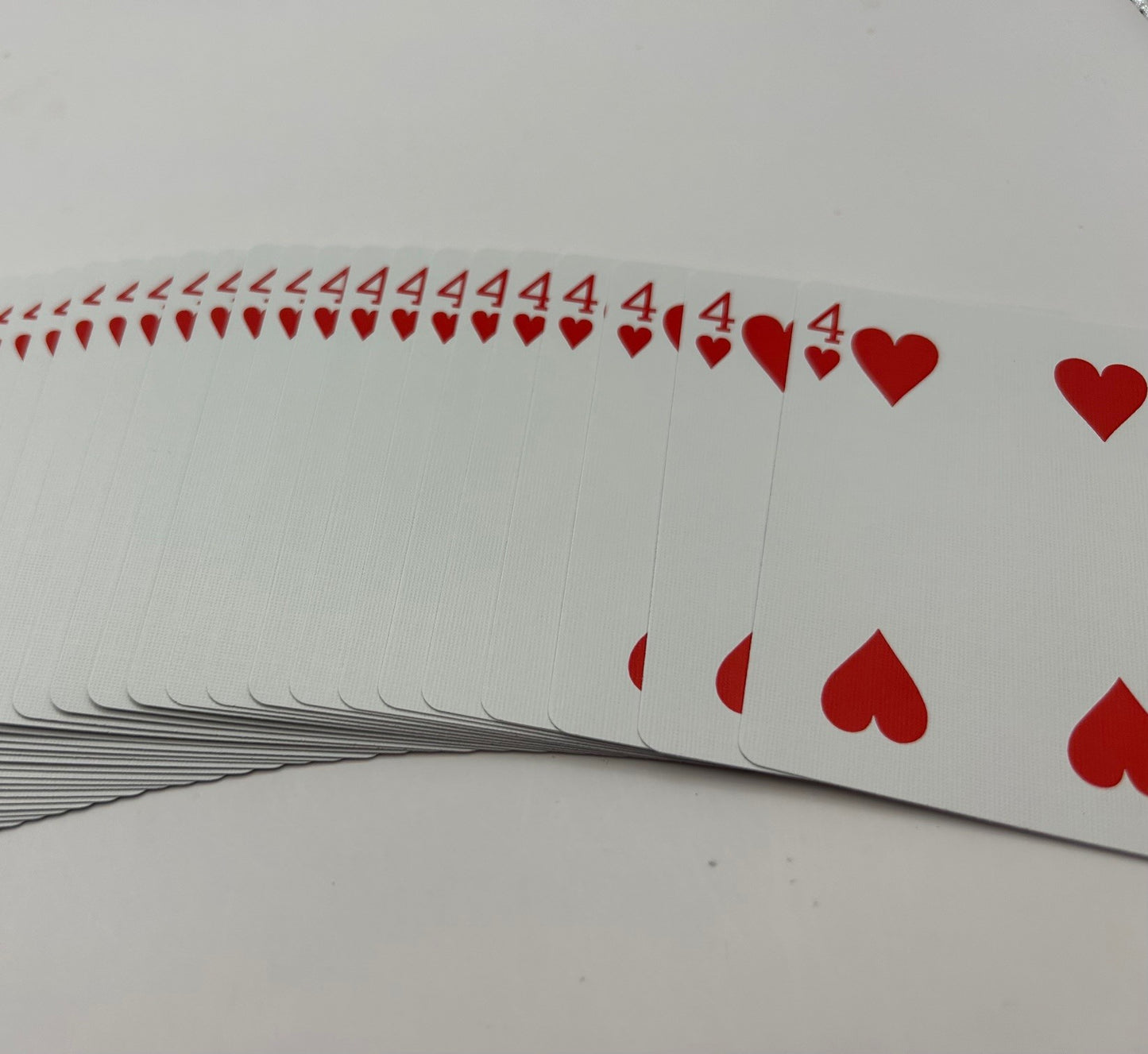 Blue One-Way Forcing Deck - 4 of Hearts