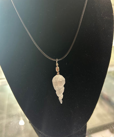 Selenite Spiral Pendant Necklace