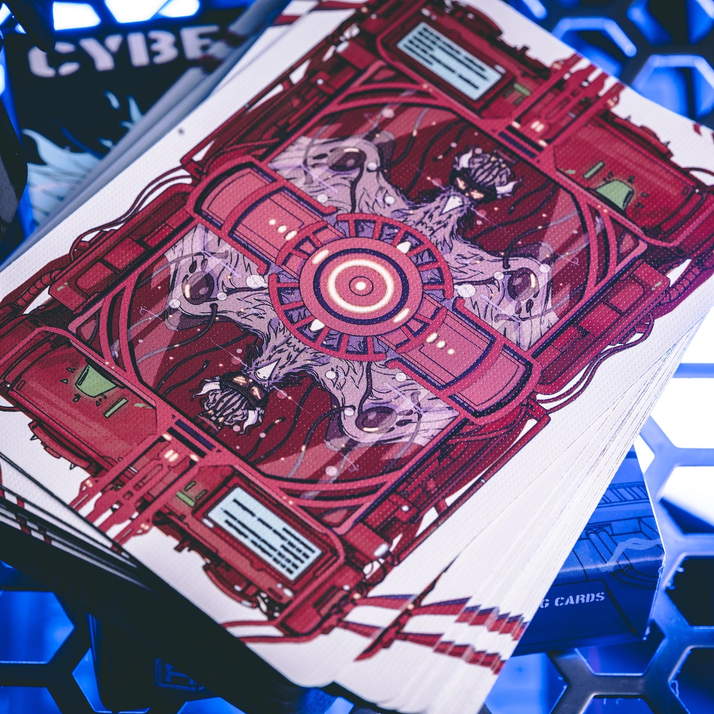 Cyberpunk Mythos Playing Cards - Red