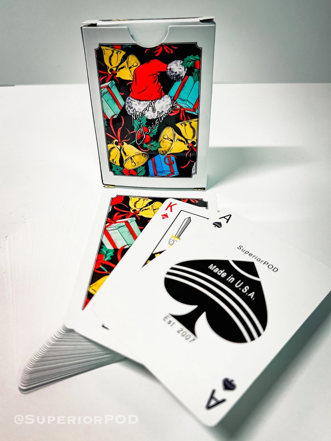 White Christmas Playing Cards