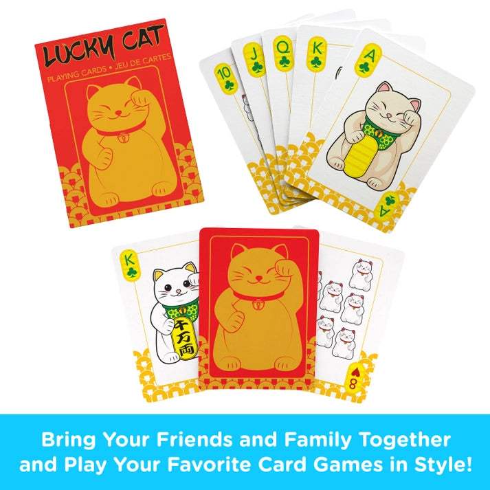 Lucky Cat Playing Cards by Aquarius