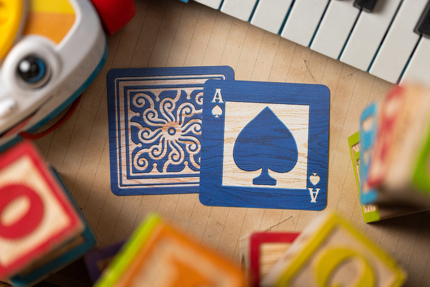 Alphabet Blue Block Playing Cards by Kings Wild Project