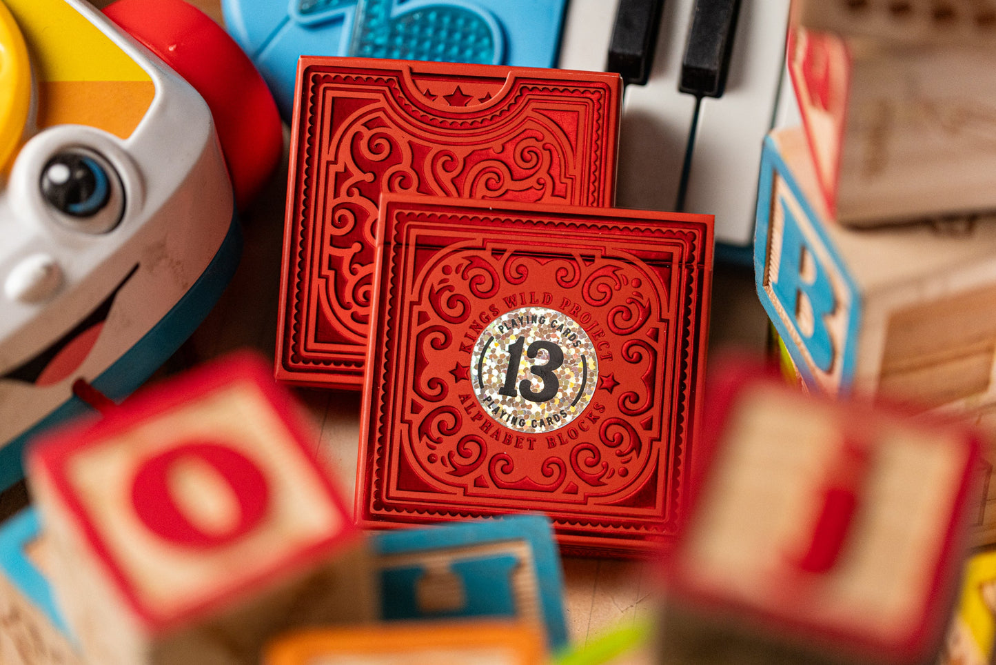 Alphabet Red Block Playing Cards by Kings Wild Project