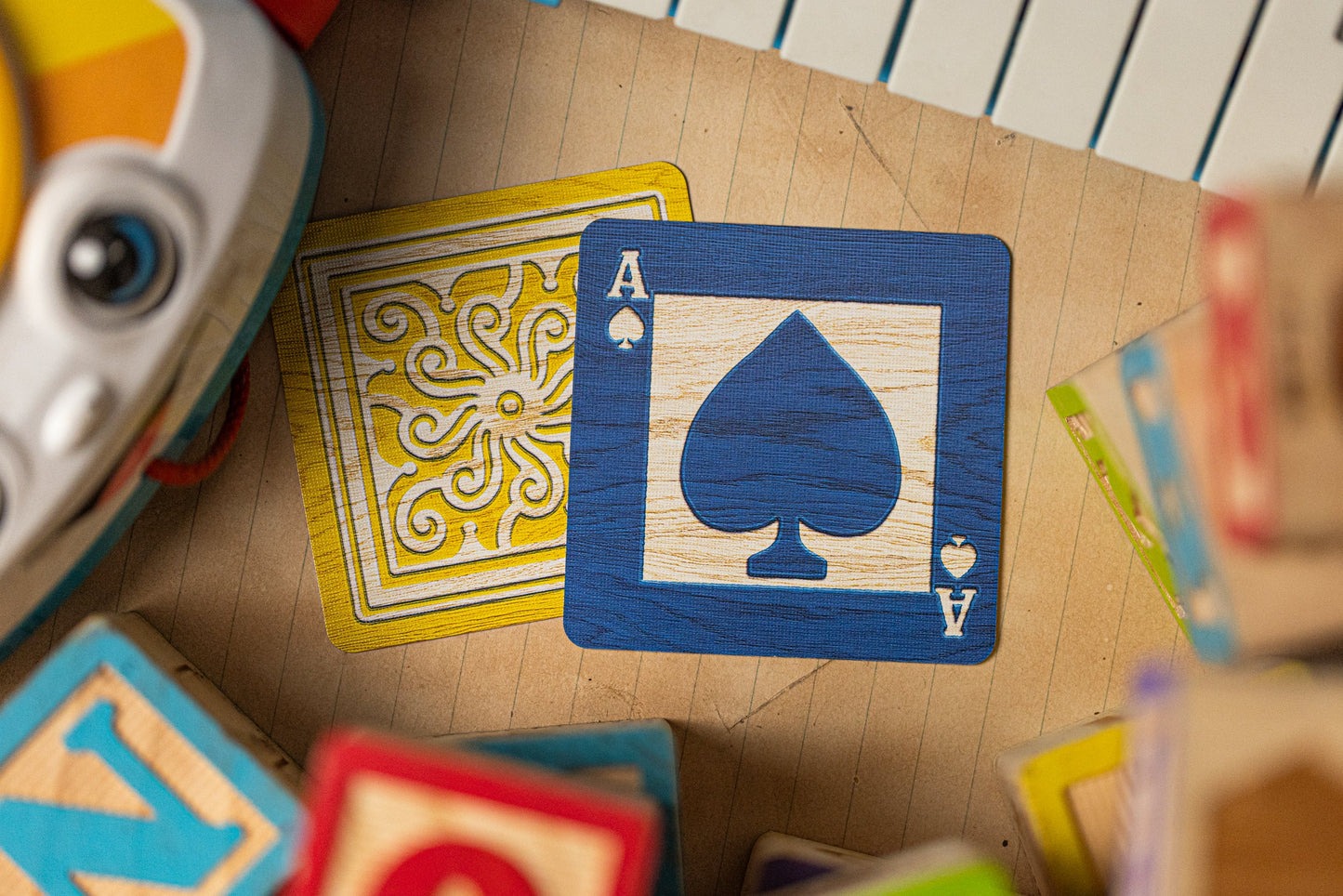 Alphabet Yellow Block Playing Cards by Kings Wild Project