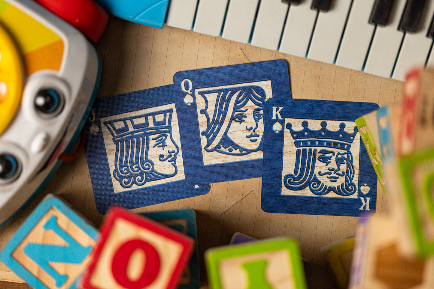 Alphabet Blue Block Playing Cards by Kings Wild Project