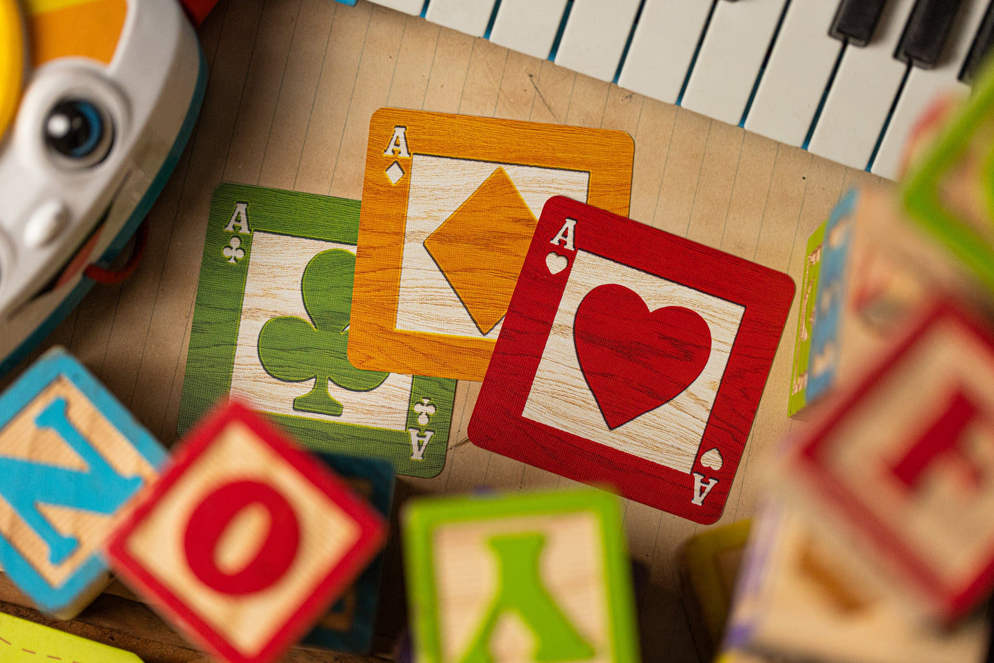 Alphabet Yellow Block Playing Cards by Kings Wild Project