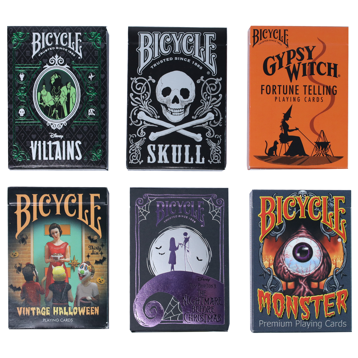 Spooktacular Halloween Bundle: 6 Enchanting Bicycle Playing Card Decks